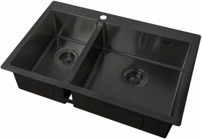 

Мойка кухонная Zorg Light ZL R 780-2-510-R GRAFIT, Черный