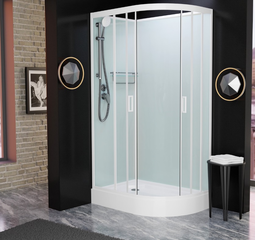 

Душевая кабина Frank F418L White без крыши, F418L White