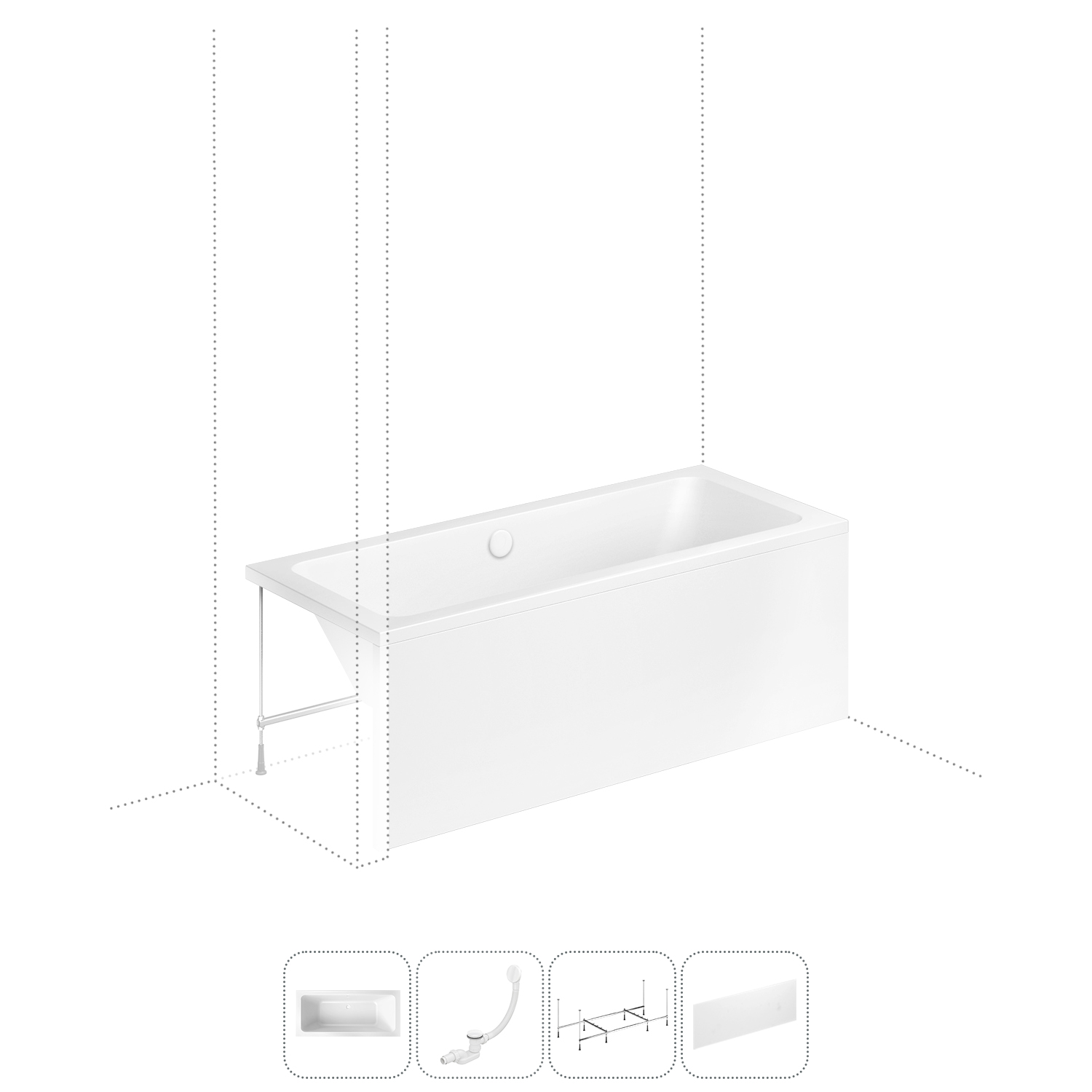 

Комплект с ванной Lavinia Boho Pure 202011165, 202011165
