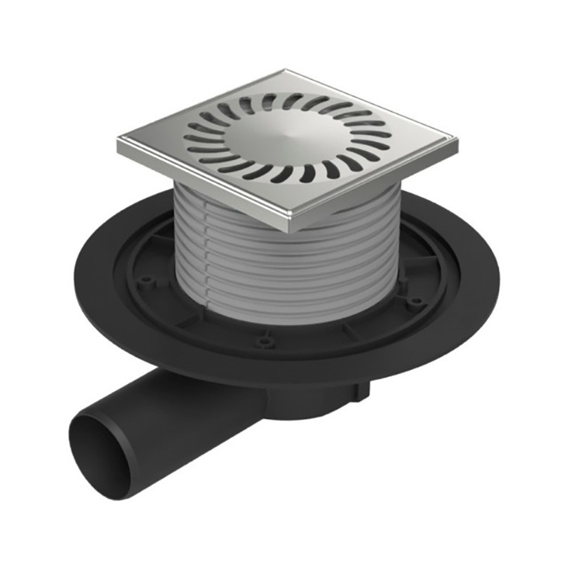 

Душевой трап Paini 381A 125х125 мм с решеткой, Хром, 381A