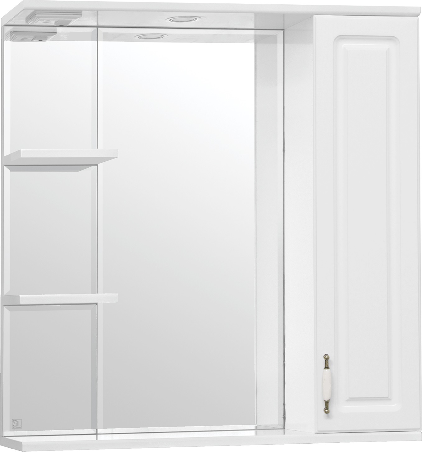 

Зеркало-шкаф Style Line Олеандр-2 75/С Люкс, белый, Олеандр-2 75/С