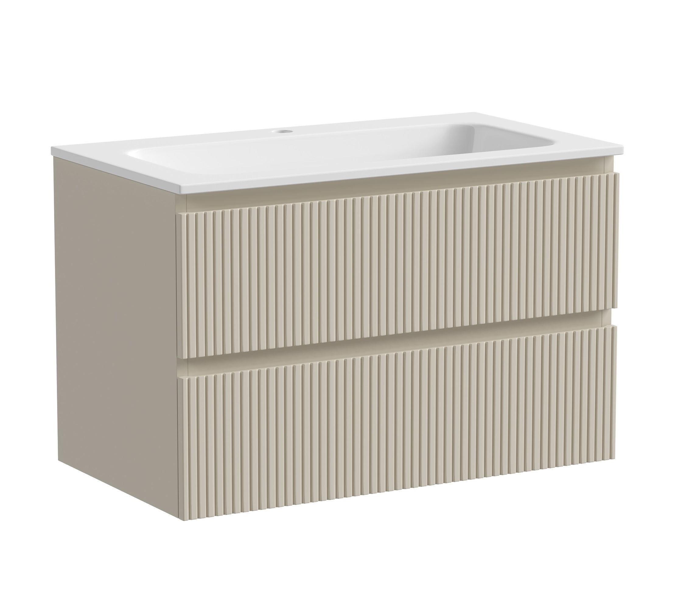 

Тумба с раковиной Sancos Snob T 80 SNT80CE 2 ящика, Beige Soft, Серый, Snob T 80