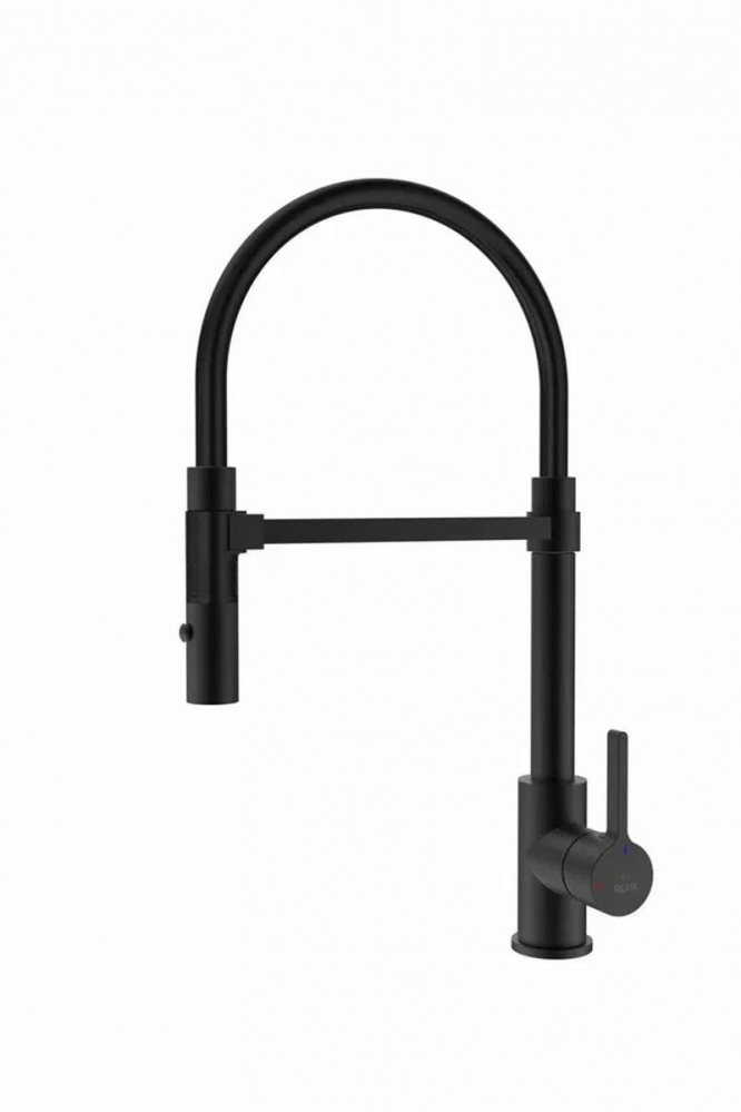 

Смеситель для кухонной мойки Rose R133H черный, R133H