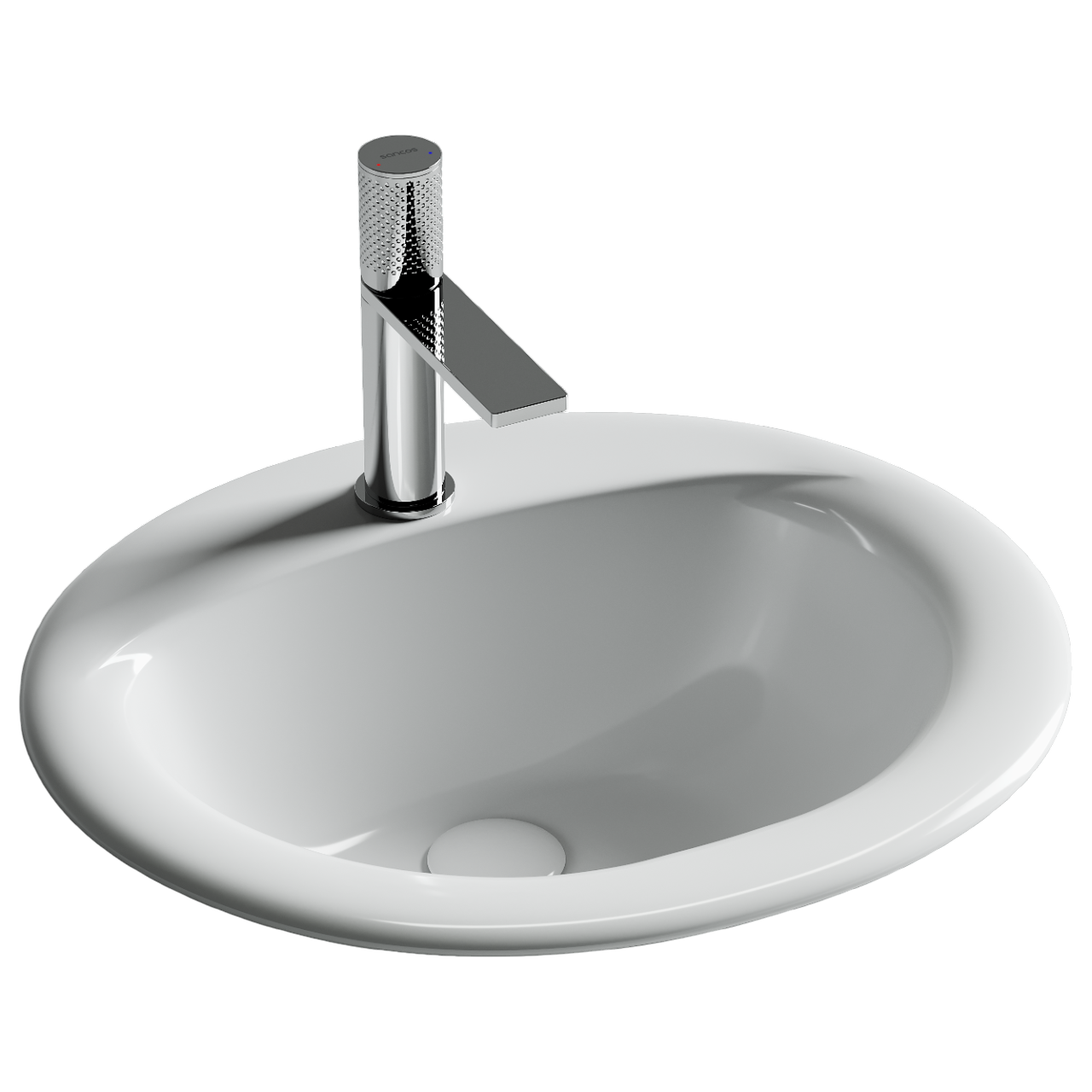 

Раковина Ceramicanova Sun CN6080 встраиваемая сверху 51,5x45,5 см, белая, Белый, CN6080