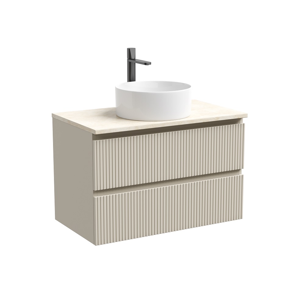 

Тумба со столешницей Sancos Snob T 80 подвесная, столешница kreman, Beige Soft (с отверстием под смеситель), Бежевый, Snob T SNT80CE