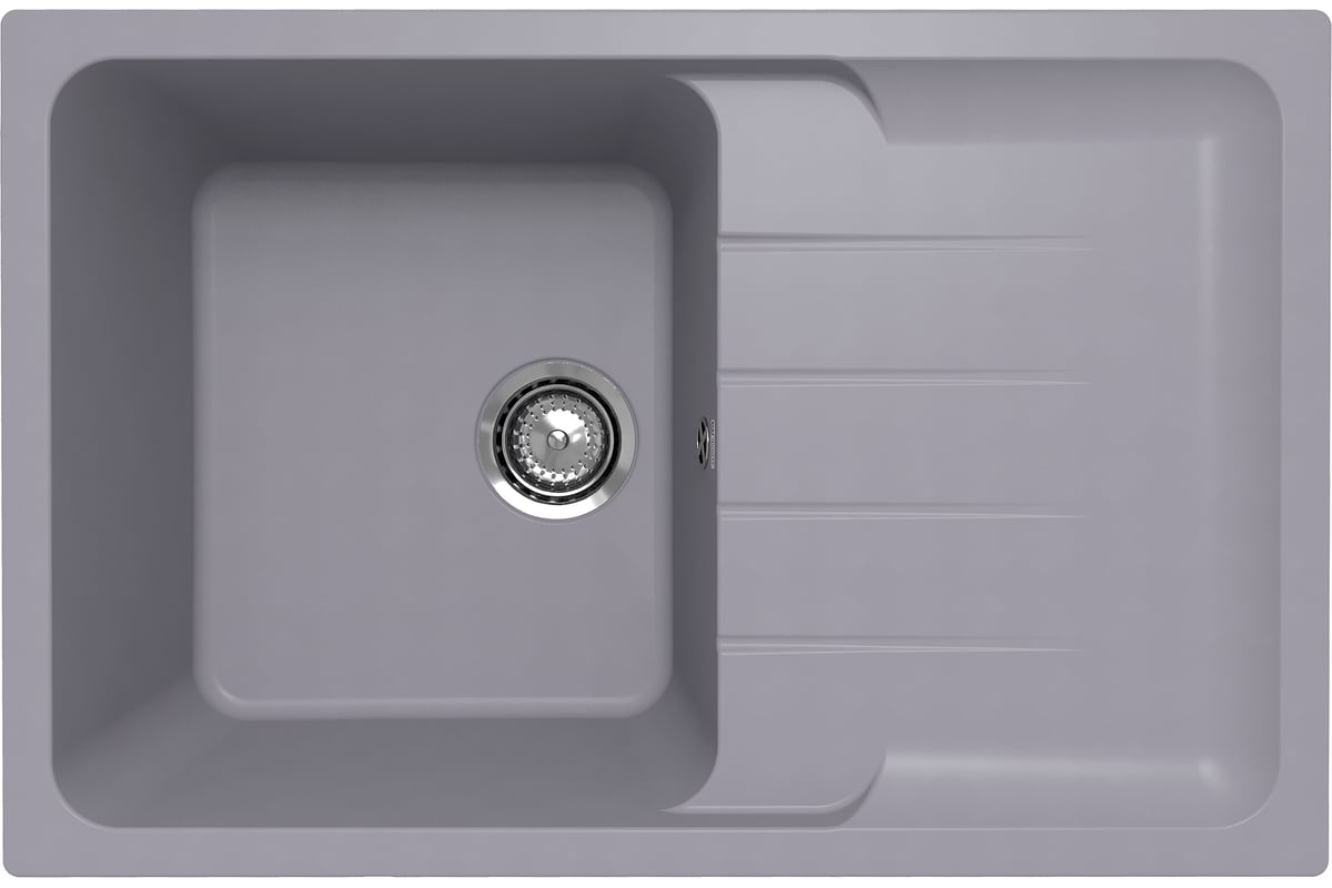 

Мойка кухонная Ulgran Quartz Gerda 780-05 78х51 см, бетон, Серый, Gerda 780-05