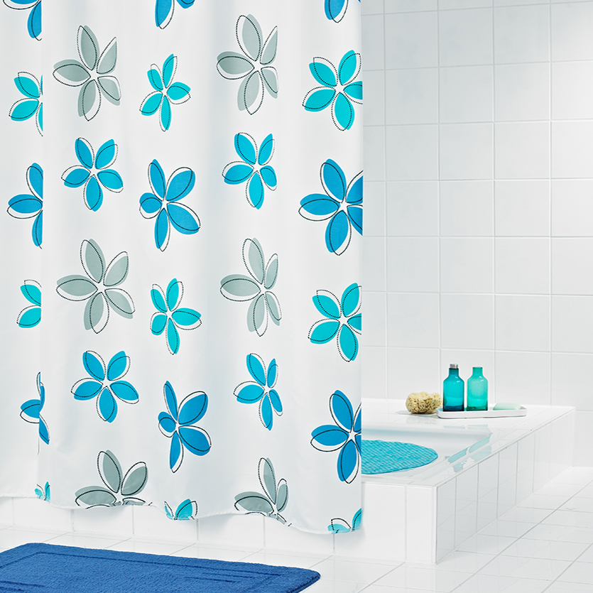 

Штора для ванной Ridder Fleur 47353, Голубой, Fleur 47353
