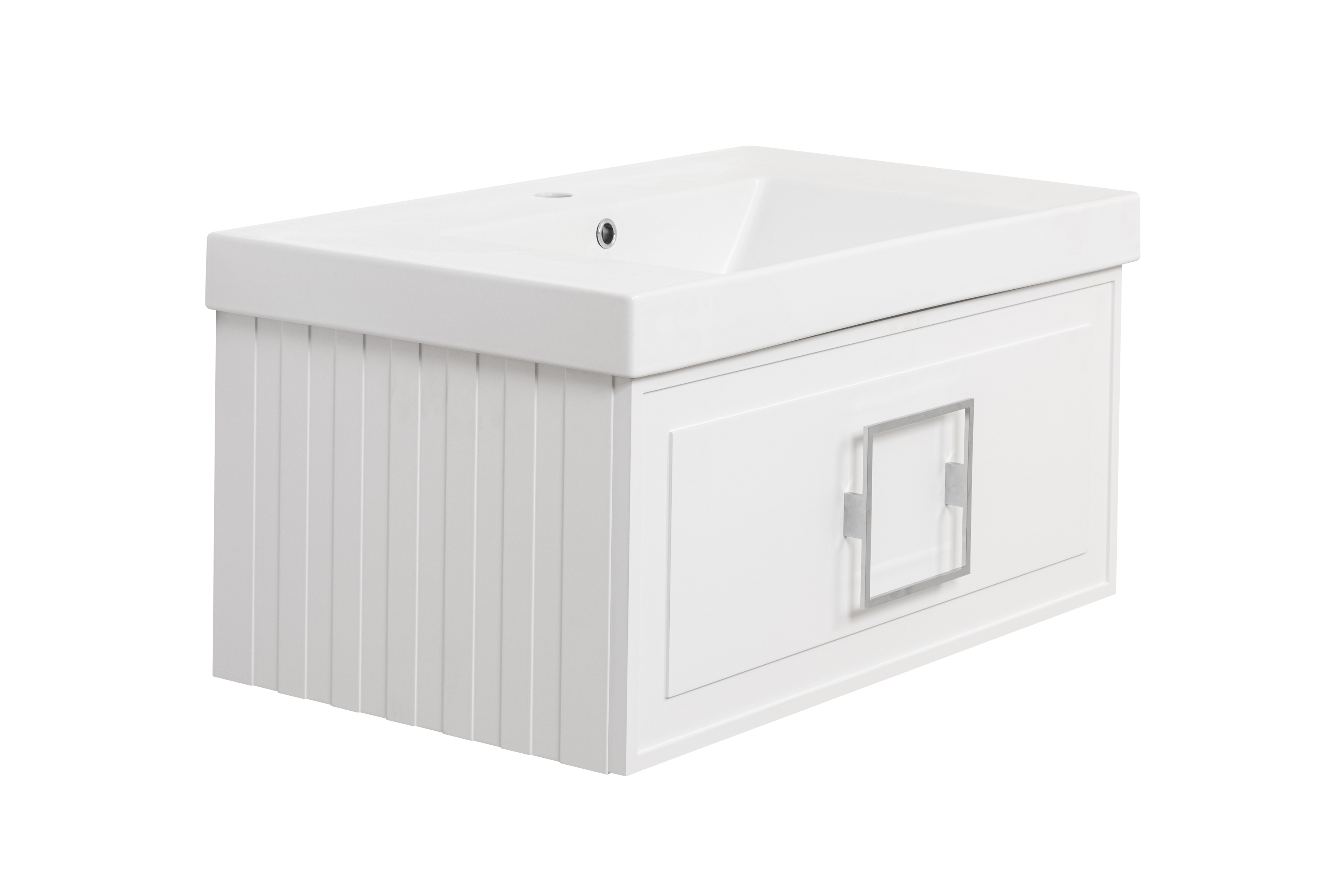 

Тумба с раковиной La Fenice Cubo Bianca 80 белая, Белый, Cubo Bianca 80