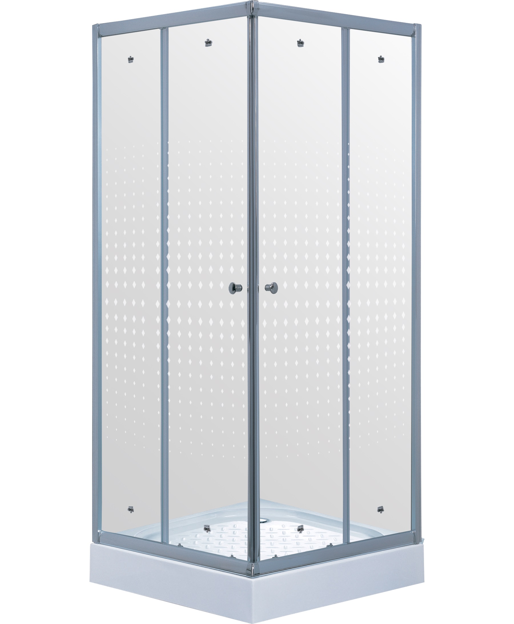 

Душевой уголок Timo TL-1102 Romb Glass с поддоном, 100x100x200 см, TL-1102 Romb Glass