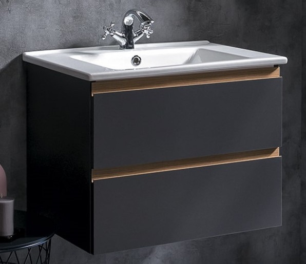 

Тумба с раковиной Armadi Art Capolda 65 см, антрацит, 849-065-A
