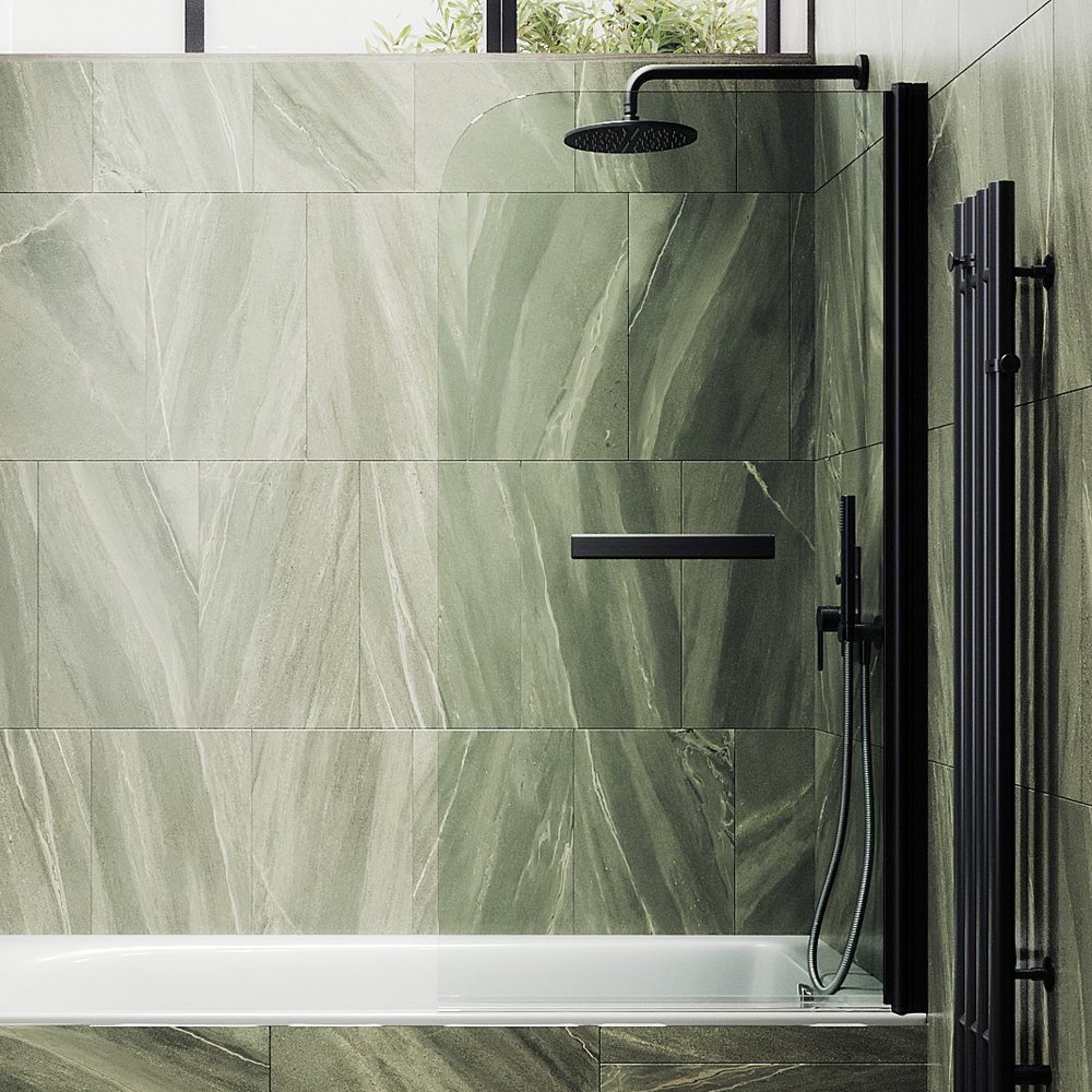 

Шторка на ванну Maybah Glass MGV-788-6 80х140 см, профиль черный, стекло прозрачное, MGV-788-6