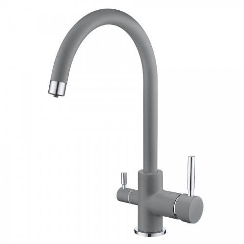 

Смеситель Emar Quartz ЕС - 3007 для кухни алмаз, Серый, ЕС - 3007