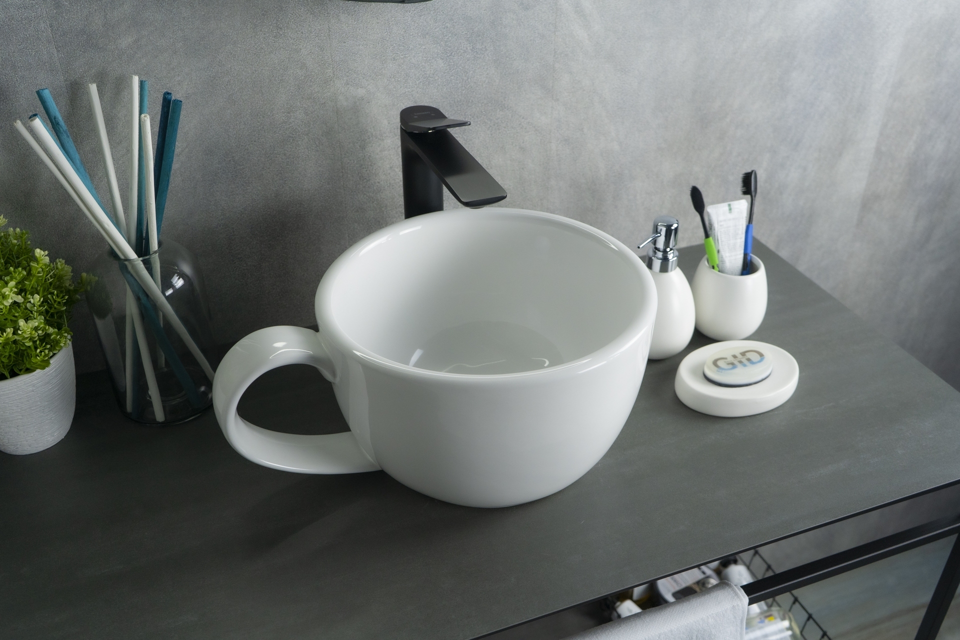 

Раковина Gid Creativo N9055 накладная 40х30 белая, Белый, Creativo N9055