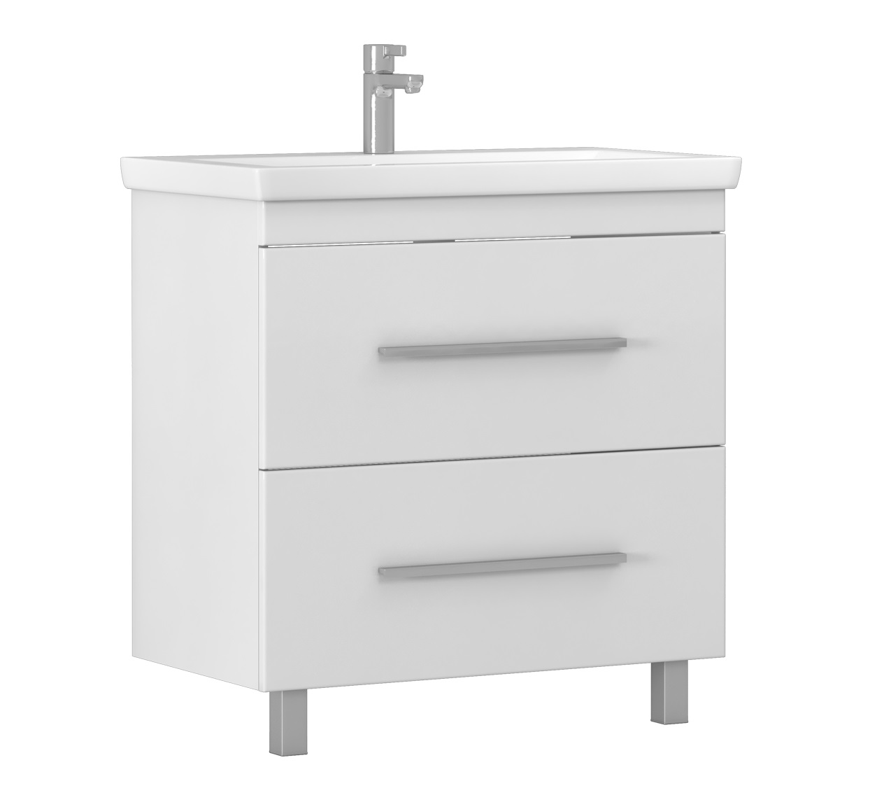 

Тумба с раковиной Vigo Land 80 напольная, белая, Белый, Land tn. LAN.COM.80.2Y