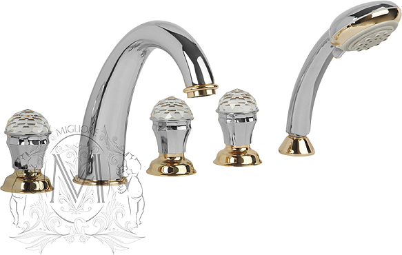 

Смеситель Migliore Korona Swarovski ML.KRN-4780 CrDo на борт ванны, Хром;золото, Korona Swarovski ML.KRN-4780 CrDo
