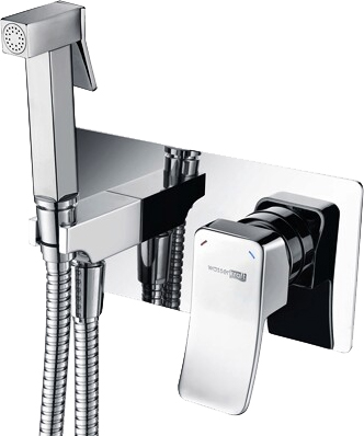 

Гигиенический душ WasserKRAFT Aller 10638 со смесителем, С ВНУТРЕННЕЙ ЧАСТЬЮ, Хром