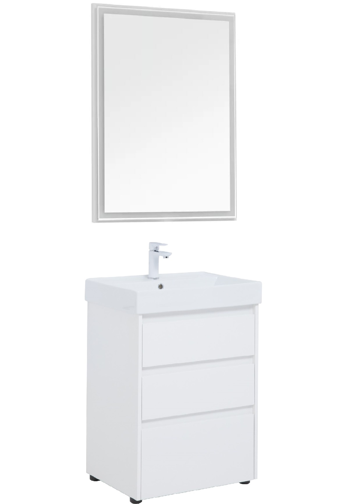 

Мебель для ванной Aquanet Nova Lite 60 белый глянец, 3 ящика, Nova Lite 60