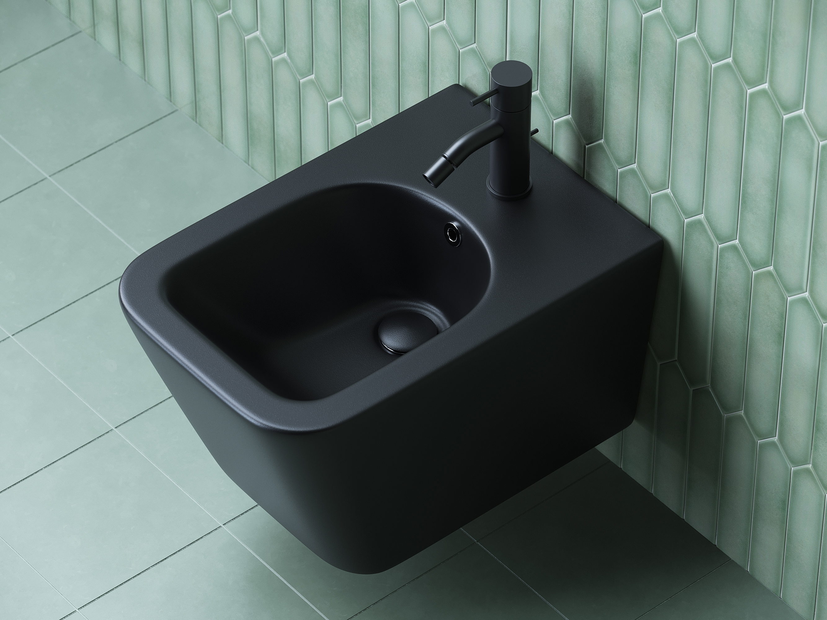 

Биде подвесное Ceramicanova Metric CN3008MB черное матовое, Черный матовый, CN3008MB