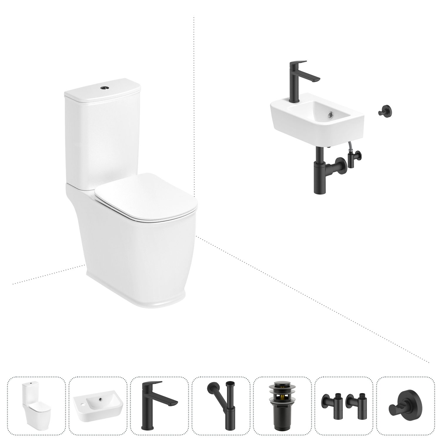 

Набор для туалета 7 в 1 Lavinia Boho Bell Pro 202008816, 202008816