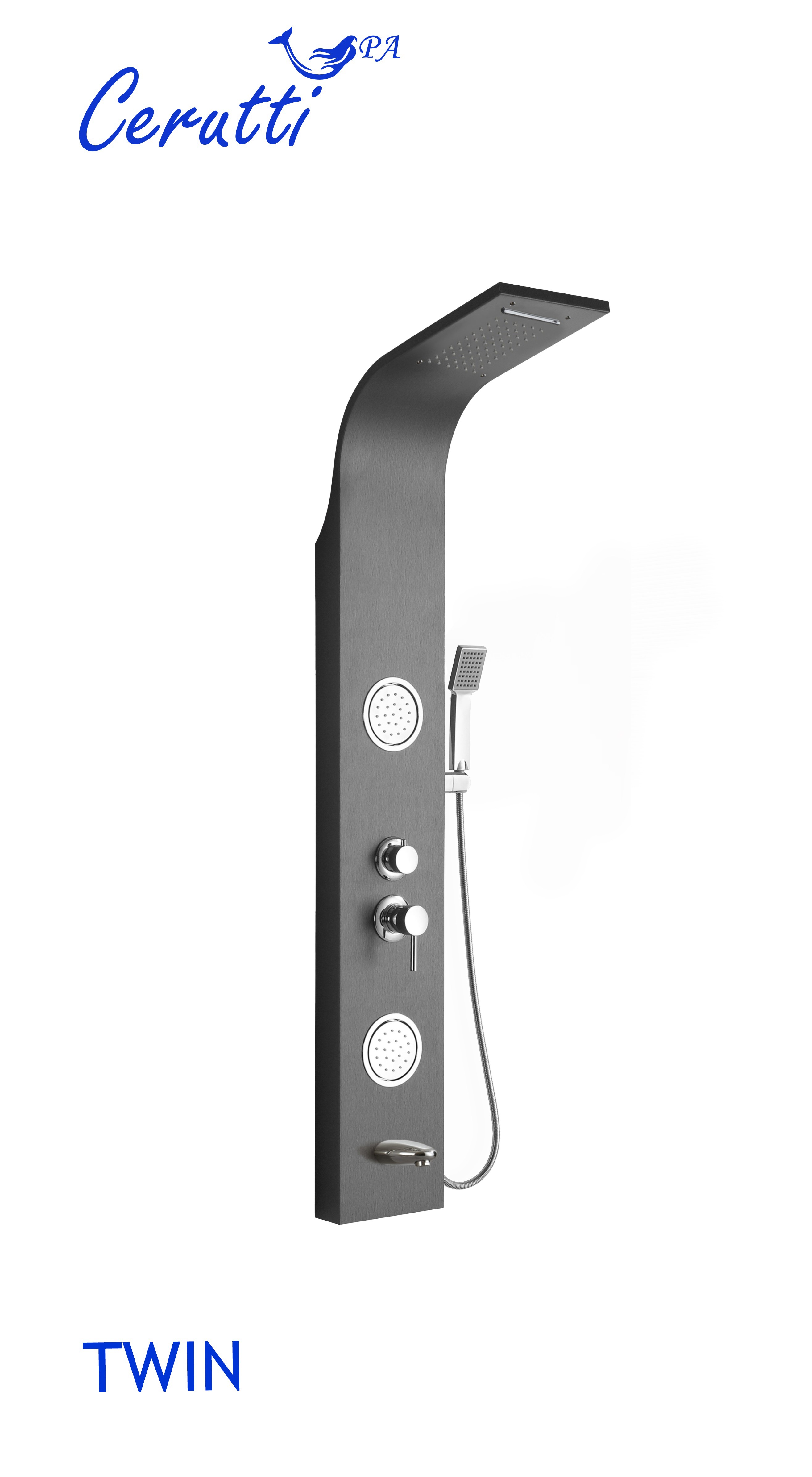 

Душевая панель Ceruttispa Twin BS CT9986, Черный, CT9986