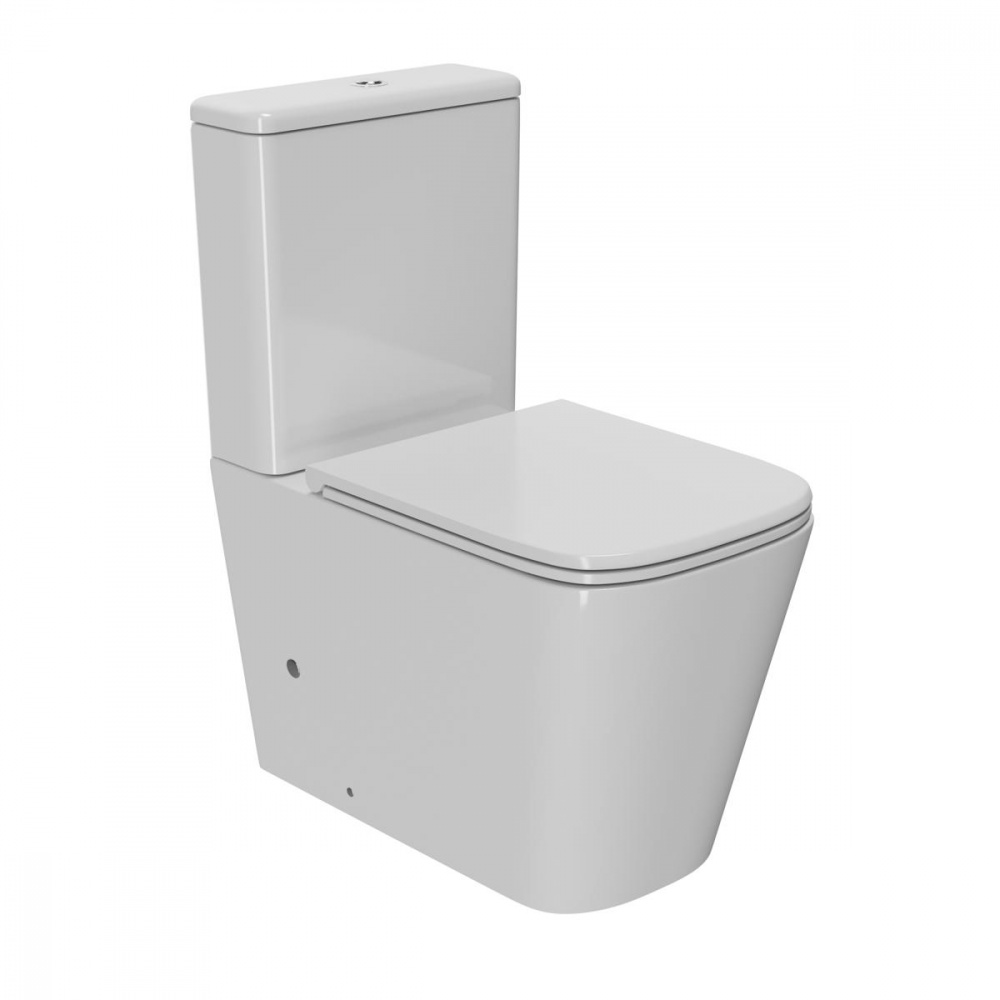 

Унитаз-компакт Point Ника PN42081 безободковый с микролифтом, Белый, PN42081