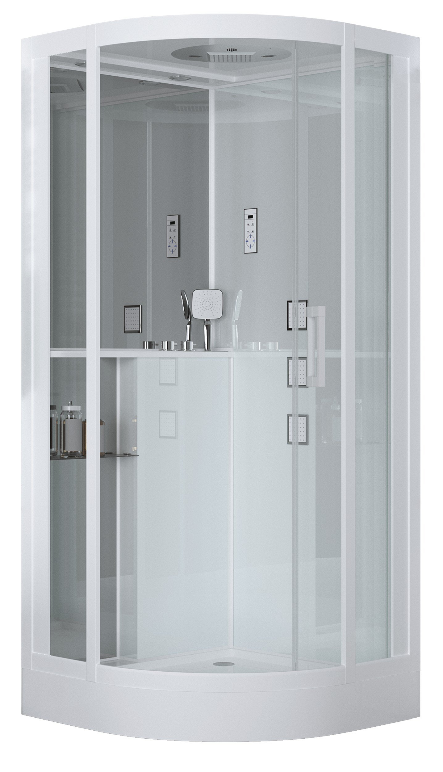 

Душевая кабина Grossman GR141 100x100x215 см стекло прозрачное, профиль белый, GR141
