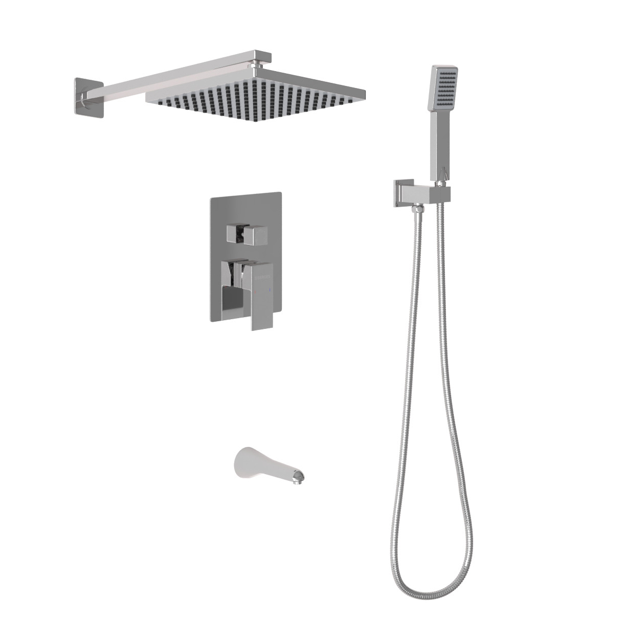 

Душевой комплект Berges Wasserhaus Ventas 3S хром сильвер, Ventas 3S