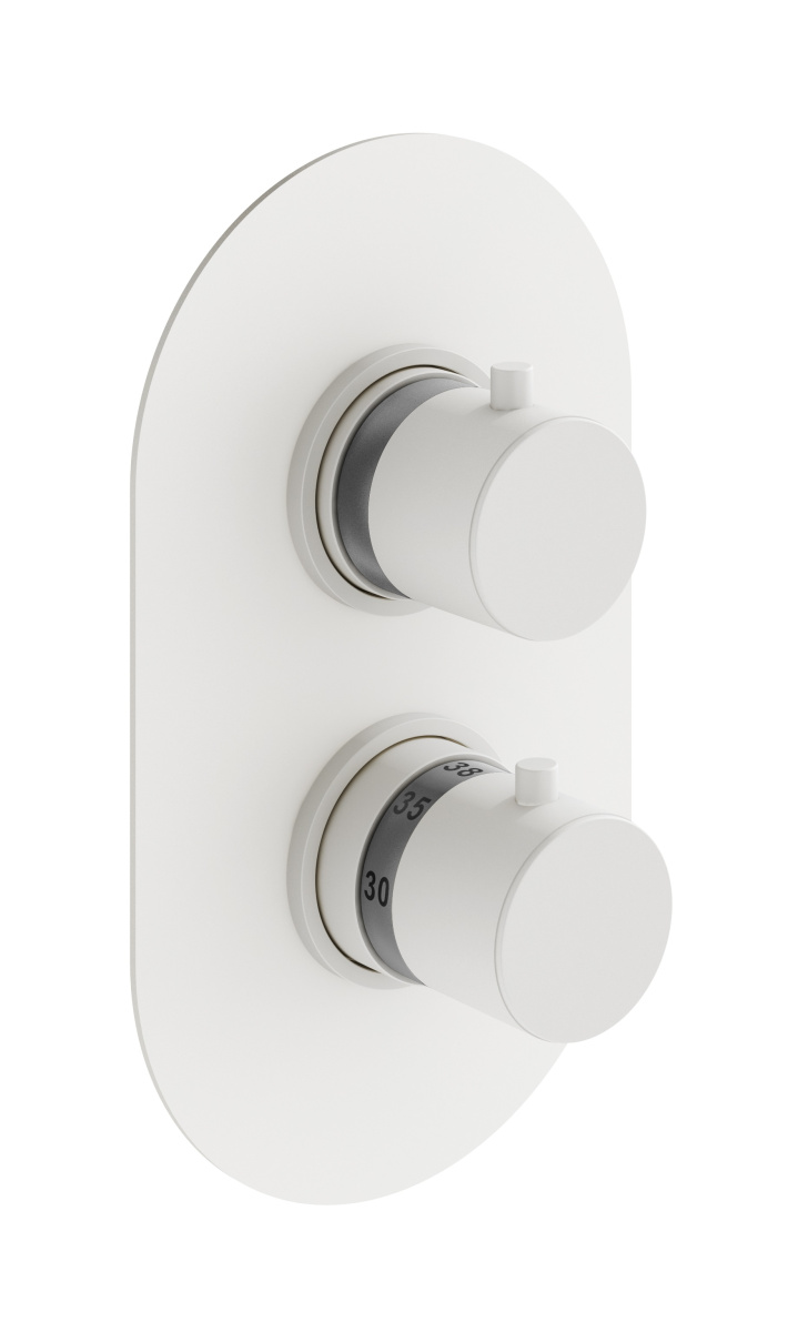 

Термостат для душа Plumberia Selection IXO XOT5040BO белый матовый, XOT5040BO