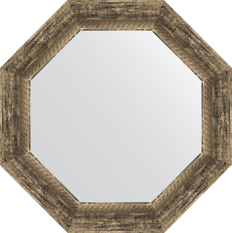 

Зеркало Evoform Octagon BY 3664 53х53 см, старое дерево с плетением, Эффект старины