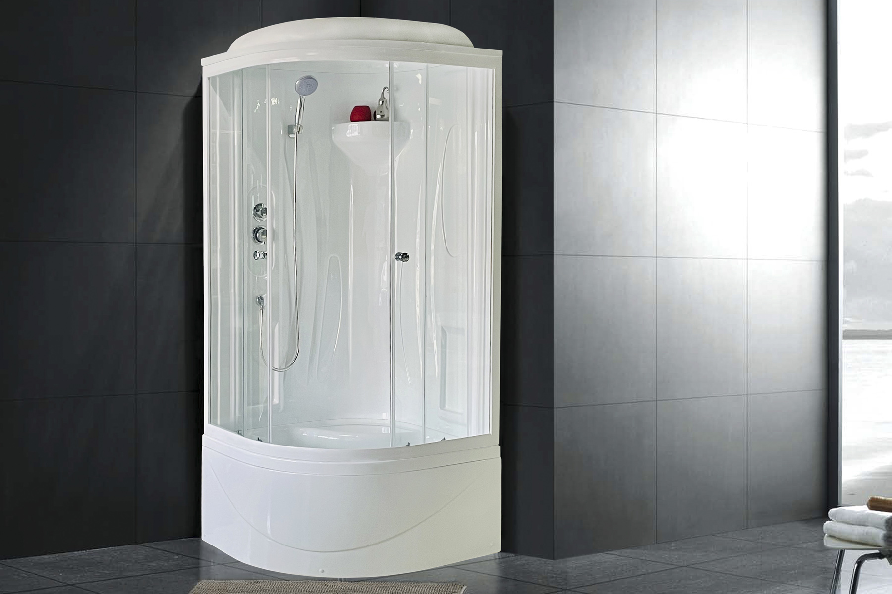 

Душевая кабина Royal Bath RB 90BK1-T 90x90 прозрачное стекло, 90BK1-T