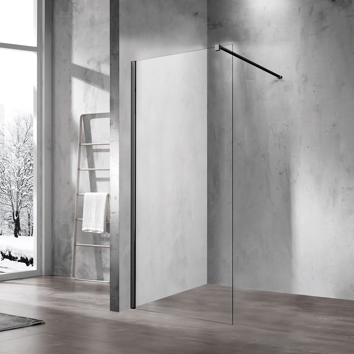 

Душевая перегородка Vincea Walk-In VSW-1H100CLB 100х200 профиль черный, стекло прозрачное, VSW-1H100CLB