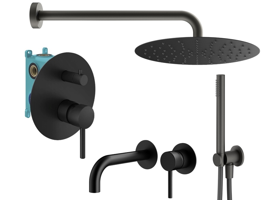 

Душевой комплект Plumberia Selection Ixo KITXO18NO210 черный матовый, KITXO18NO210