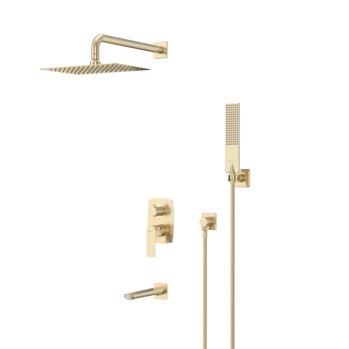 

Душевой комплект Lemark Ursus LM7222BG золото матовое, Золотой, LM7222BG