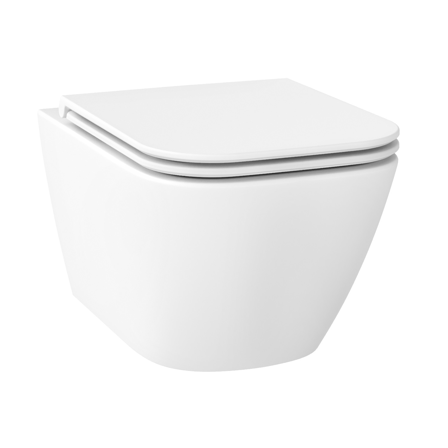 

Унитаз подвесной Wellsee Pure BY Wellsee 182603001 безободковый, с микролифтом, белый матовый, 182603001