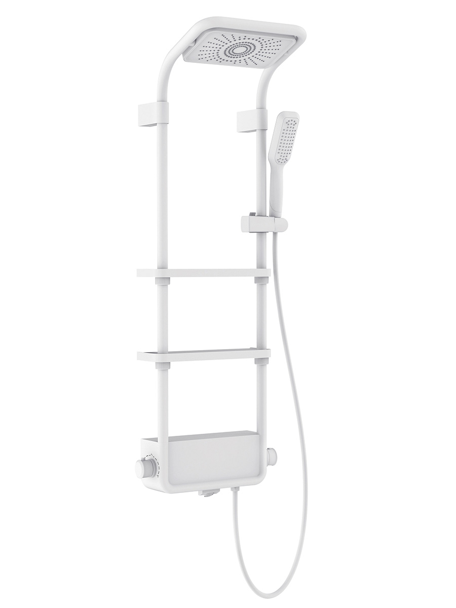

Душевая стойка AQUAme AQM8003W с термостатом, белая, Белый, AQM8003W