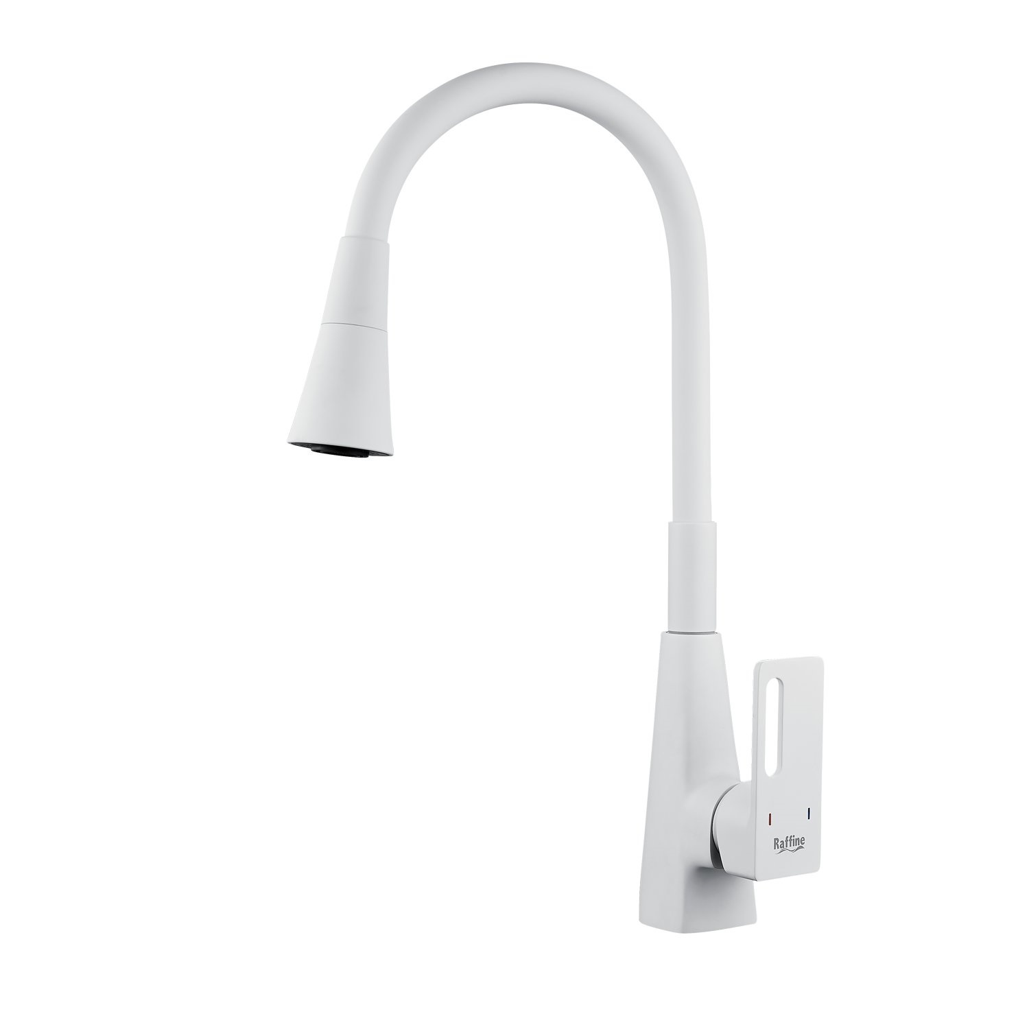 

Смеситель для кухонной мойки Raffine F313C-1 с гибким изливом, белый матовый, F313C-1