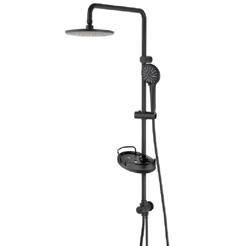 

Душевая стойка Lemark Bronx LM3788BL с мыльницей, черная, Черный, LM3788BL