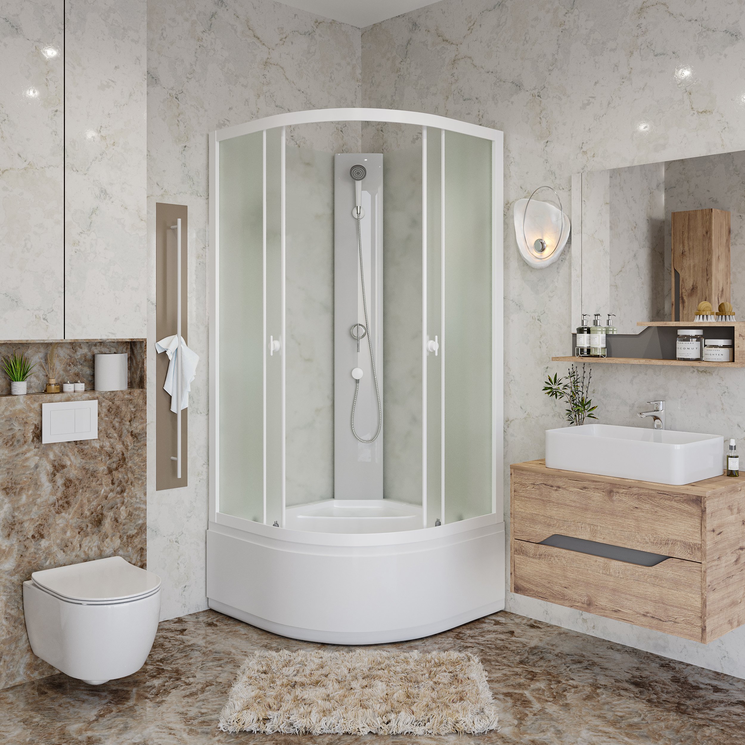 

Душевая кабина Niagara Promo P100/40/MT/BK 195х100, 195x100