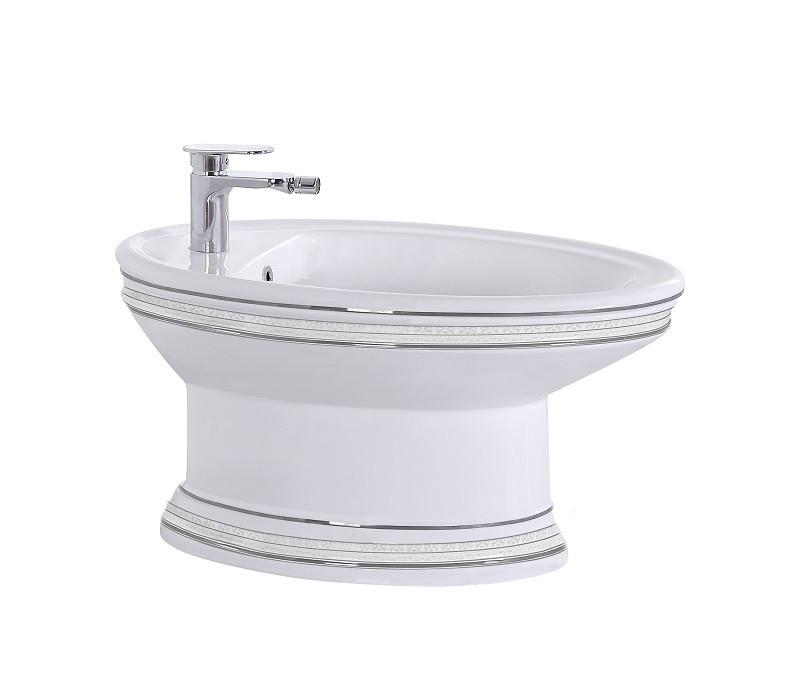 

Биде напольное CeramaLux 1410, Белый / хром, Luxe Classic 1410