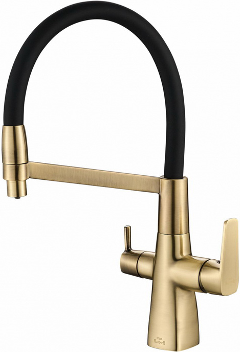 

Смеситель Steel Hammer SH 818-6 BRONZE для кухонной мойки, Черный / бронза