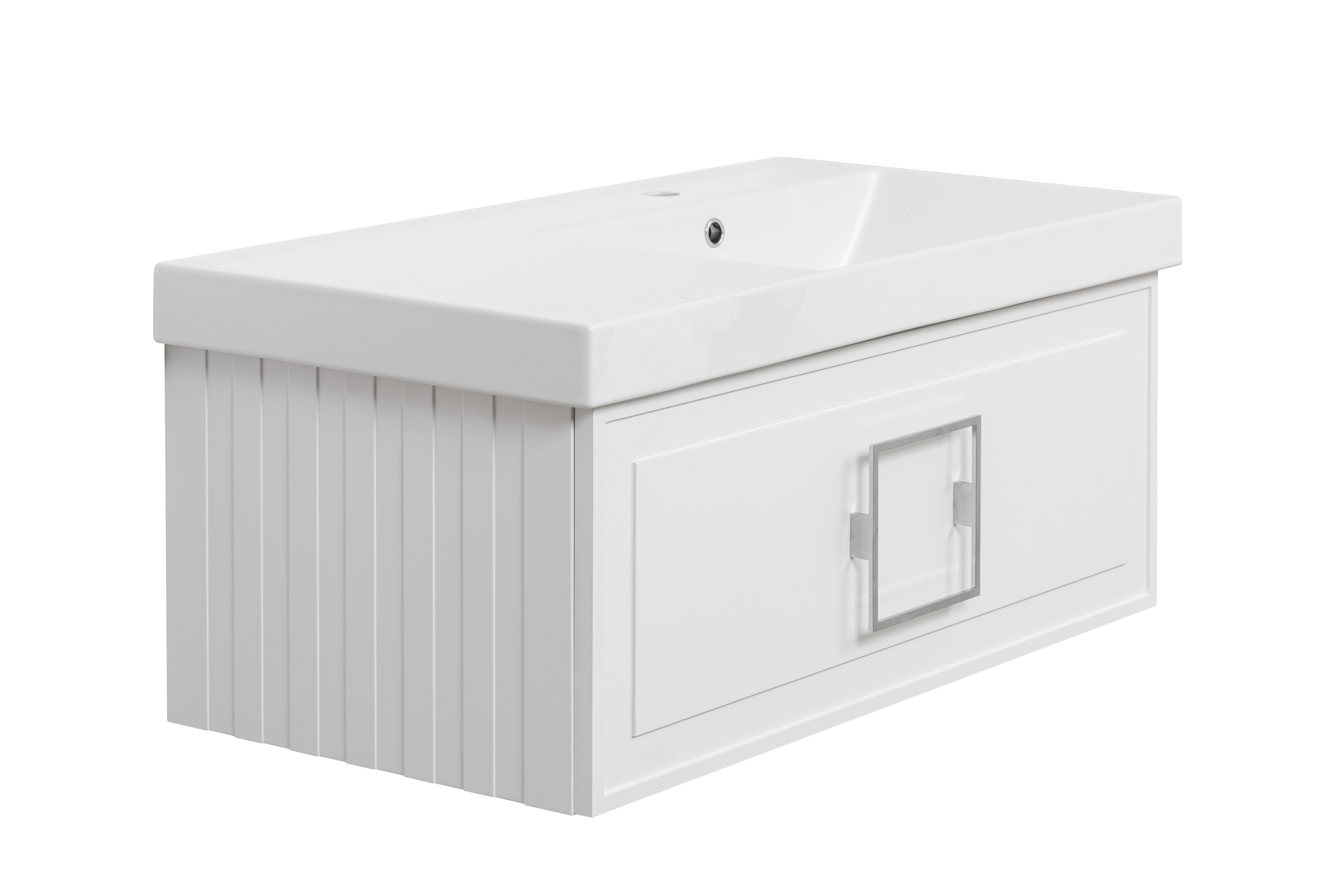 

Тумба с раковиной La Fenice Cubo Bianca 90 белая, Белый, Cubo Bianca 90