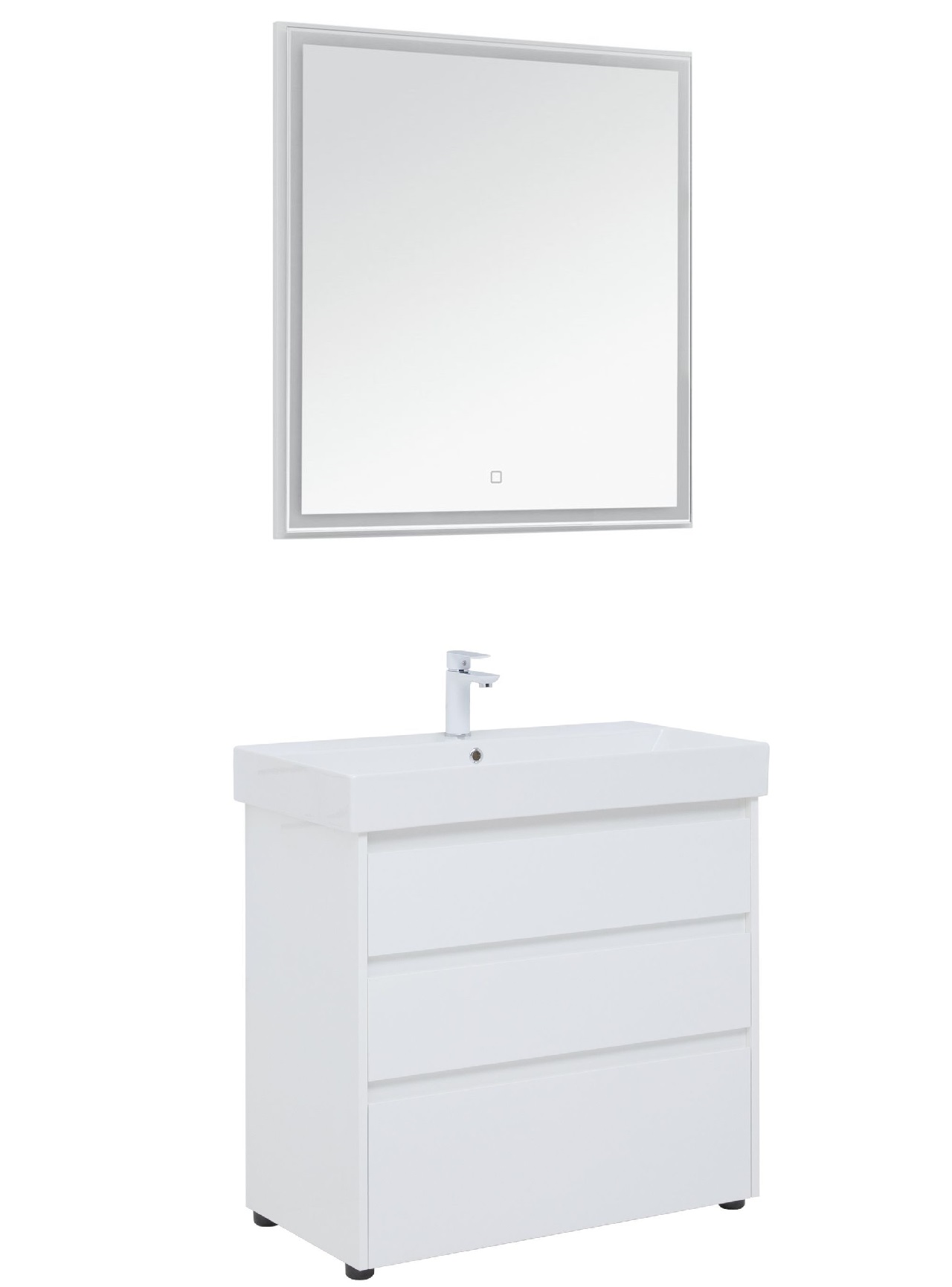 

Мебель для ванной Aquanet Nova Lite 85 белый глянец, 3 ящика, Nova Lite 85