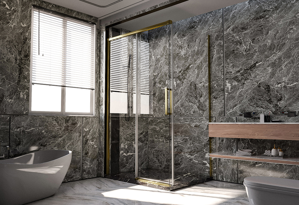 

Душевой уголок Veconi Premium Trento PTC-SP-40G 130x90x200 см, профиль брашированное золото, стекло прозрачное, PTC-SP-40G