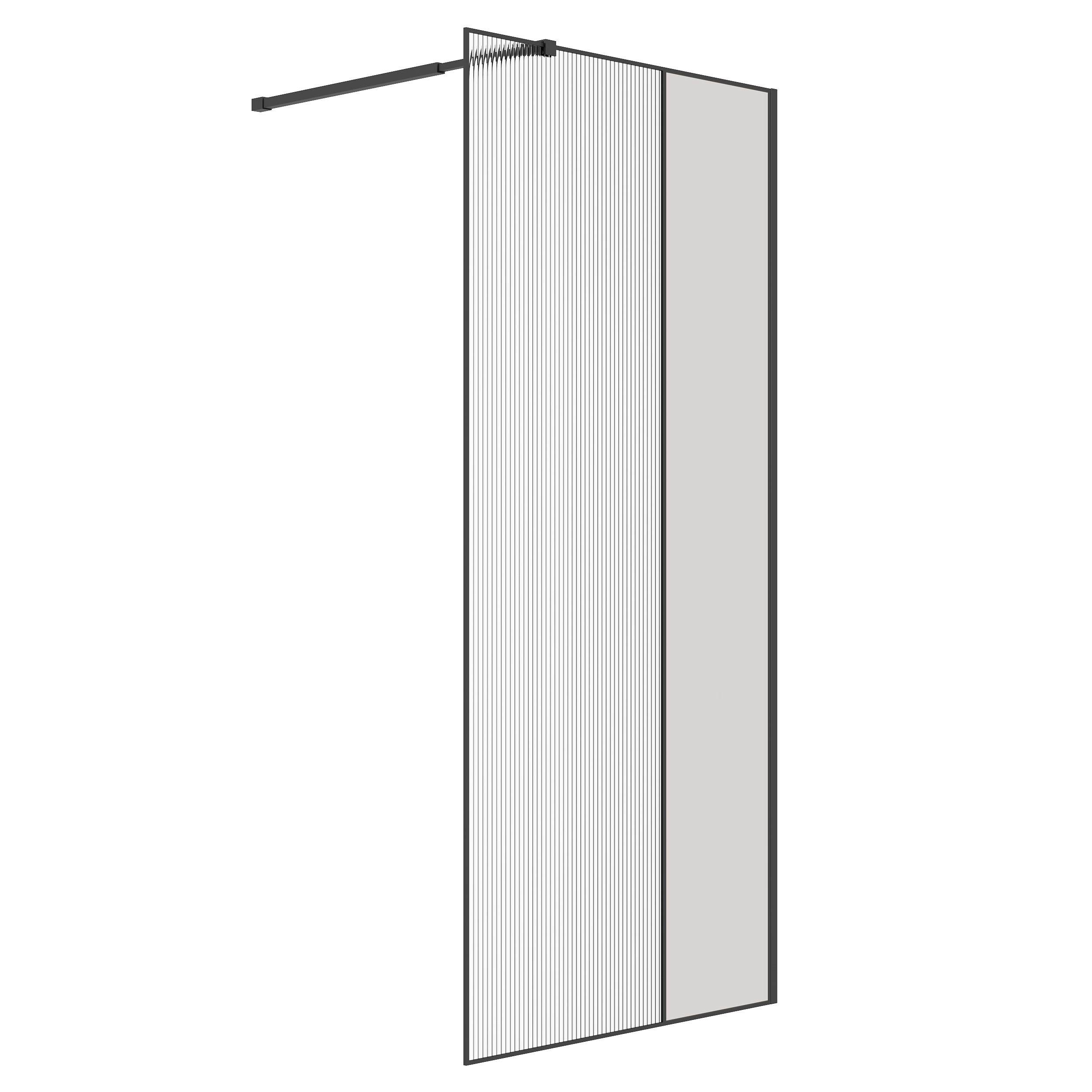 

Душевая перегородка Niagara Nova 100х200 см, профиль черный матовый, стекло рифленое, NG-481-10FBLACK