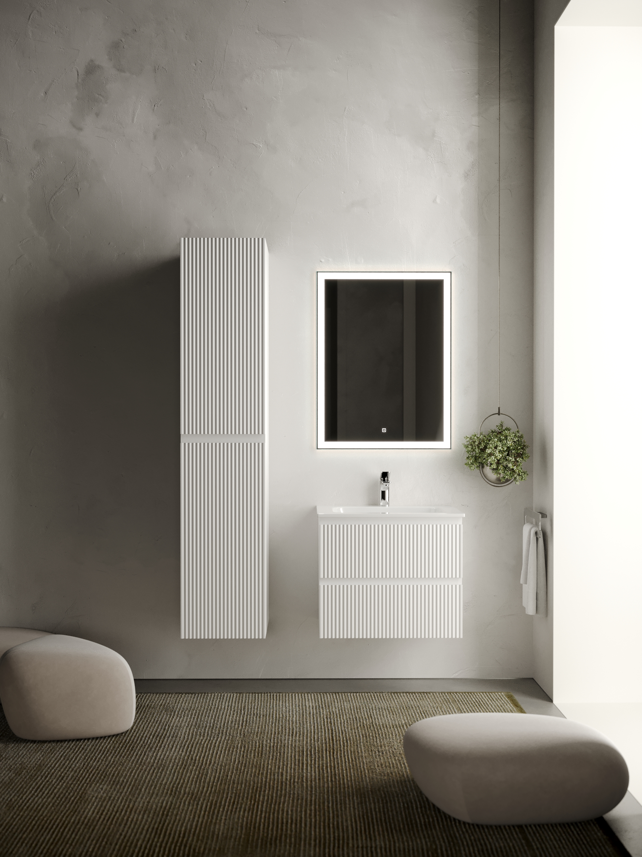 

Мебель для ванной Sancos Snob R 60 SNR60W 2 ящика, Bianco, Белый, Snob R 60