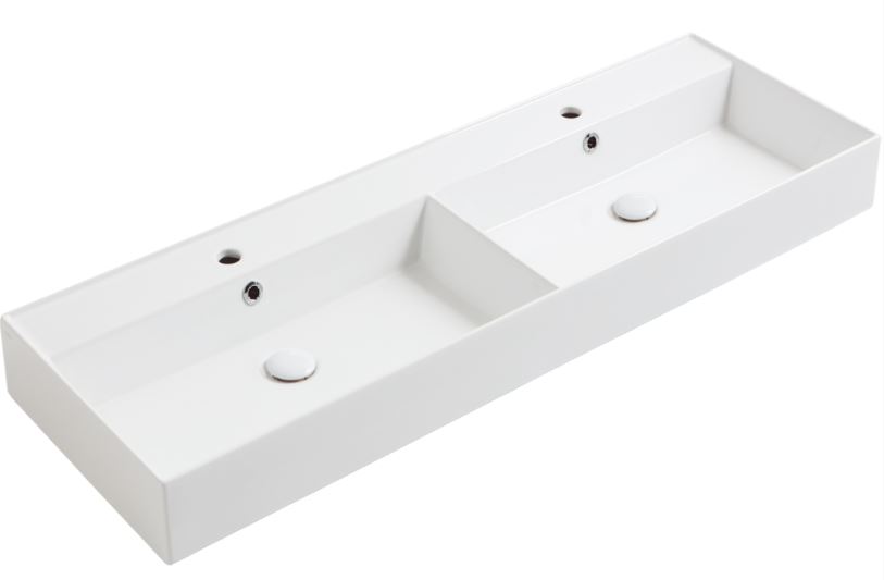 

Раковина Simas Agile AG141D bi*2 141x46 подвесная, двойная, Белый, Agile 141x46