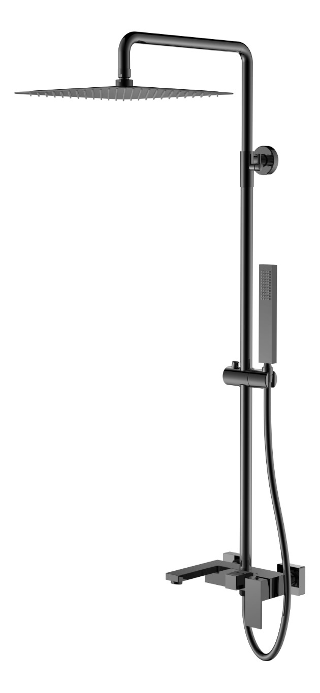 

Душевая стойка Boheme Qubic 478-SGM shine gun metal, Оружейная сталь, Qubic 478-SGM