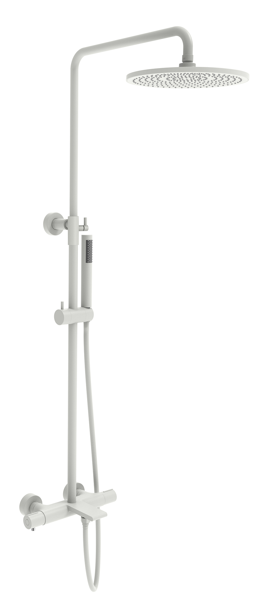 

Душевая стойка Kaiser Serio 05382-4 с термостатом и изливом, белая, Белый, 05382-4