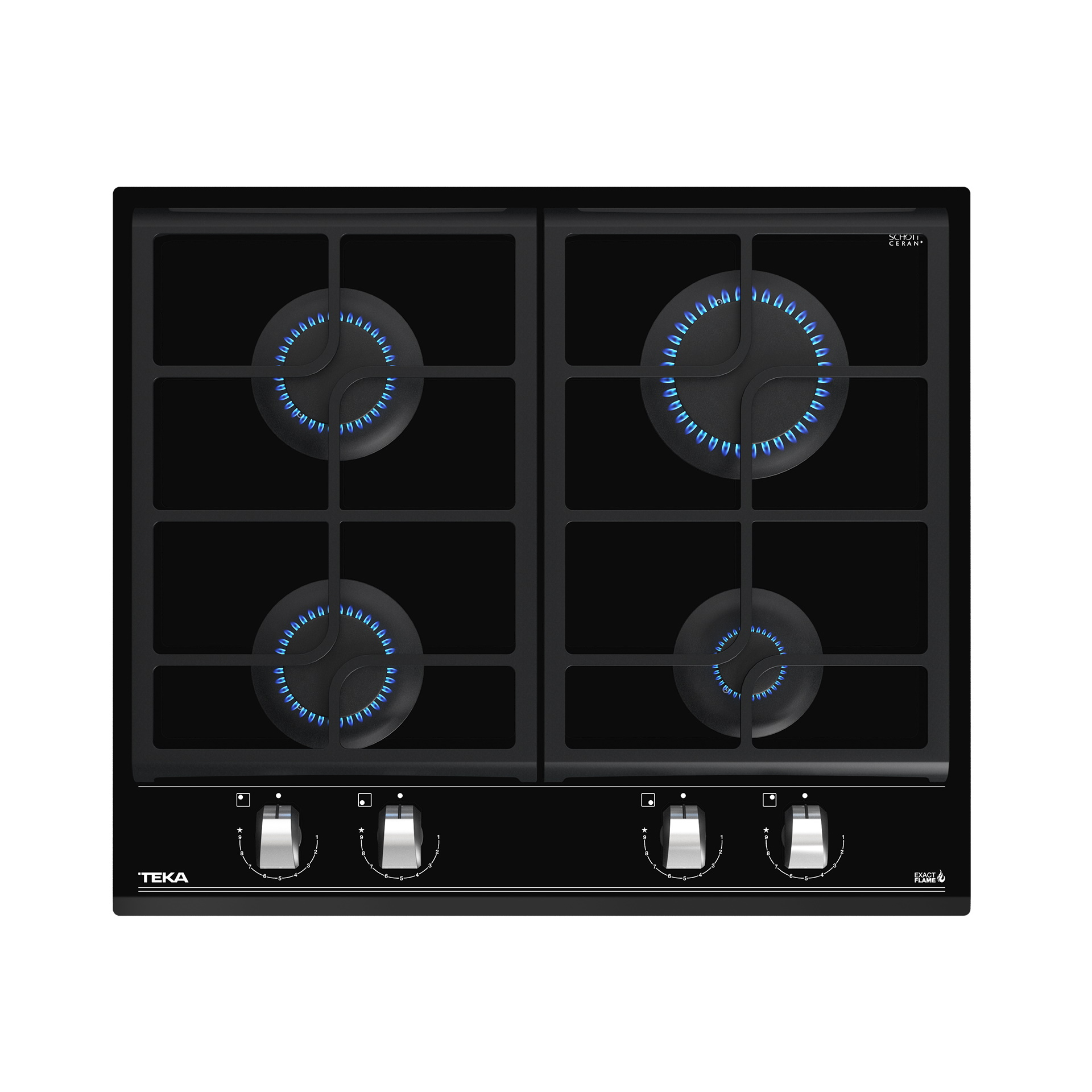 

Варочная поверхность Teka Total GZC 64300 XBN BLACK газ на стекле, GZC 64300 XBN BLACK