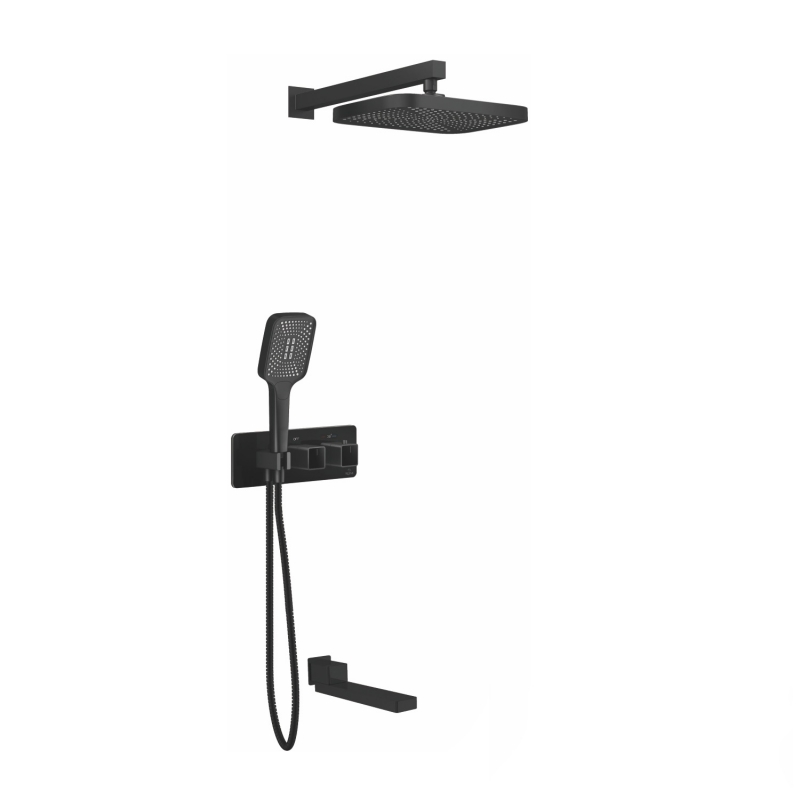 

Душевая стойка Rose R1095H встраиваемая черная, Черный, R1095H